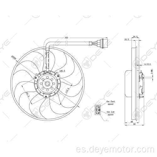 Ventilador de refrigeración del radiador automático para A3 BORA SEAT